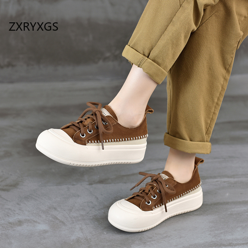 Women Shoes Size 4 In Cm - ZXRYXGS Sepatu Sneaker Kulit Sapi Premium