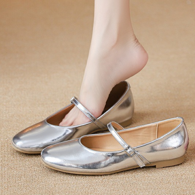 Women'S Heels - Sepatu Flat Balet Perak Sepatu Mary