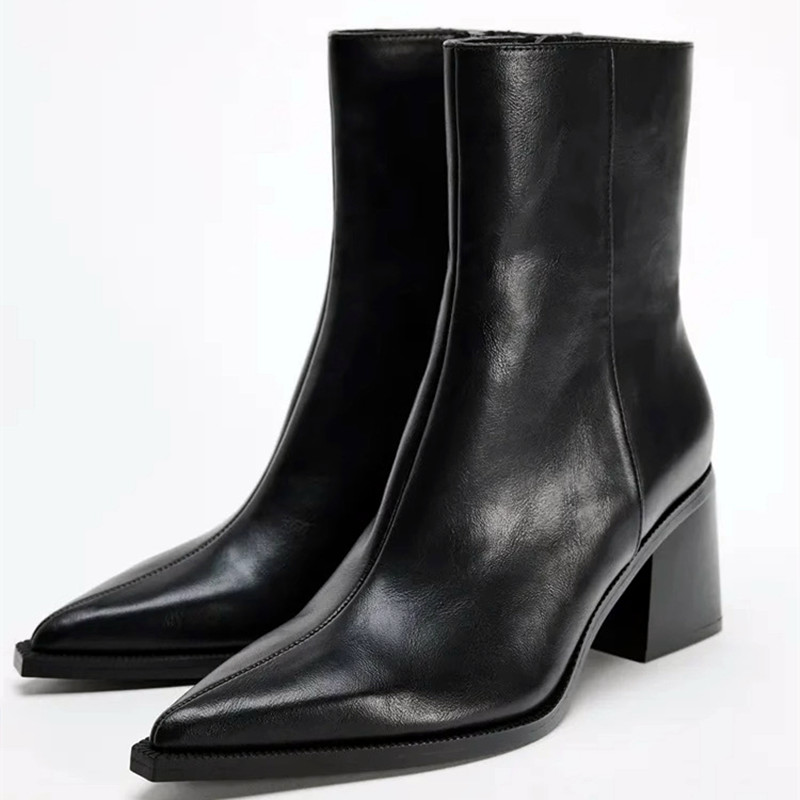Women'S Shoes Chelsea - Sepatu Boots Chelsea Kulit Lembut Hak