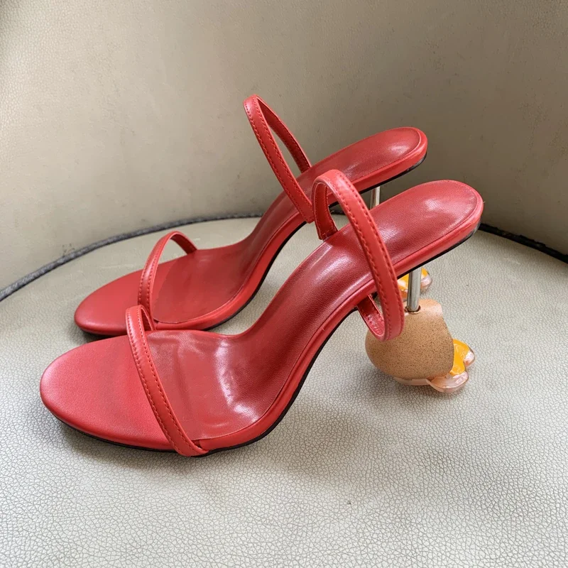 Strappy Heeled Sandals - Sandal Bertali Musim Panas Sepatu Modern