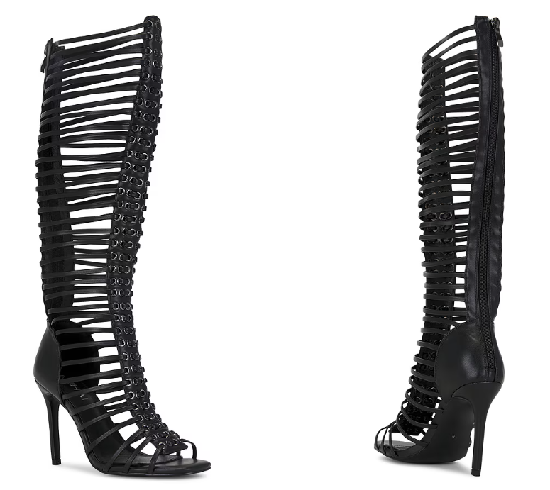 Strappy Heeled Sandals - Sepatu Bot Sandal Pergelangan Kaki Hak