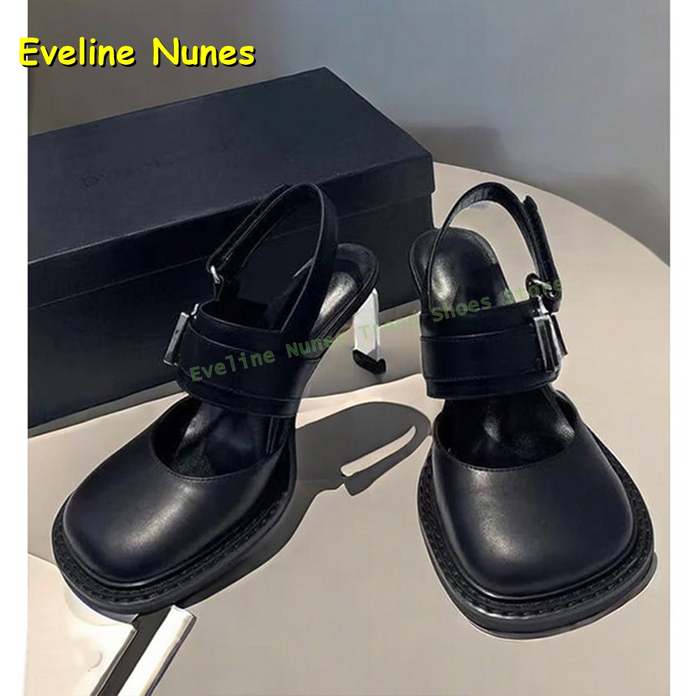 Mule Slip On - Sandal Wanita Hitam Model Mary Jane