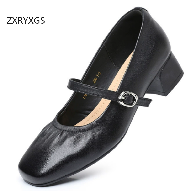Women Shoes Size 4 In Cm - ZXRYXGS Sepatu Kulit Domba Premium Hak
