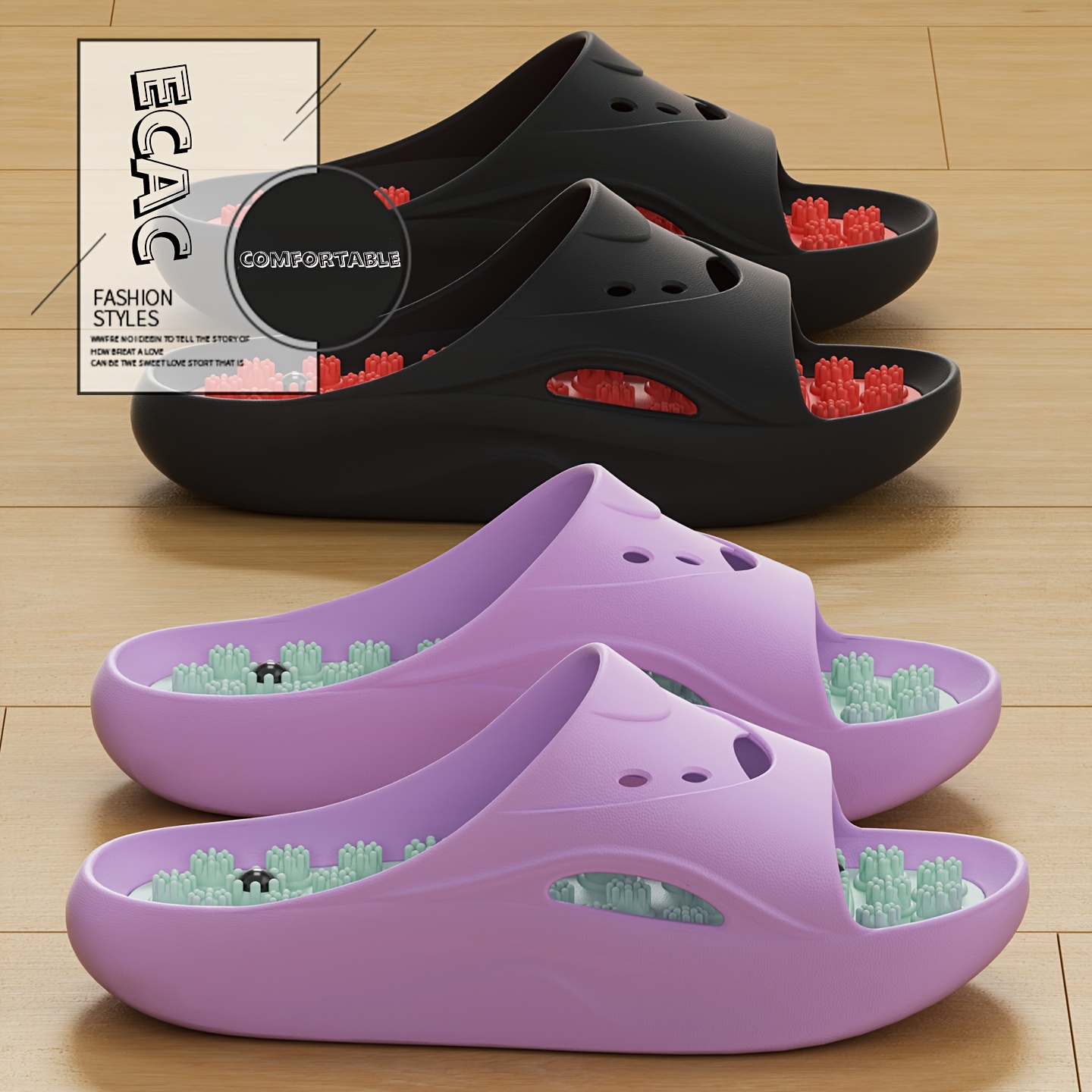 Mule Slip On - Sandal Pijat EVA Wanita Pria, Sol