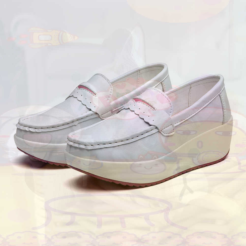 Women Shoes Brown Colour - Plataform Sepatu Kets Merah Muda Musim