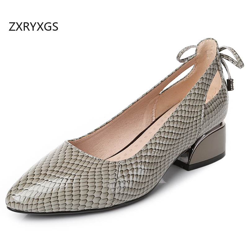 Women Shoes Size 4 In Cm - ZXRYXGS 2025 Sepatu Kulit Asli Timbul