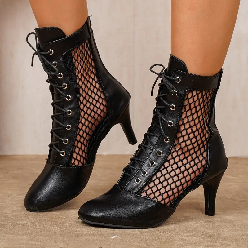 Strappy Heeled Sandals - Sandal Wanita Model Fish-mouth dengan Tali,