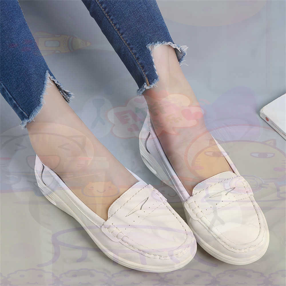 Women Shoes Brown Colour - Sepatu Ukuran Besar Wanita Slip-On Lembut