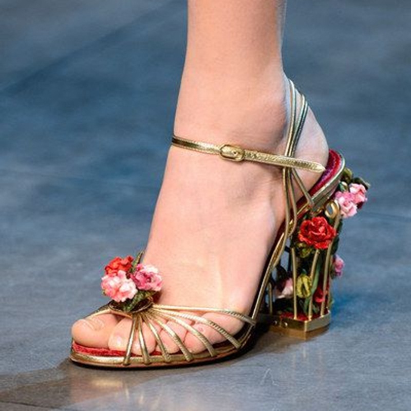 Strappy Heeled Sandals - Sandal Wanita Sangkar Burung Mewah Sandal