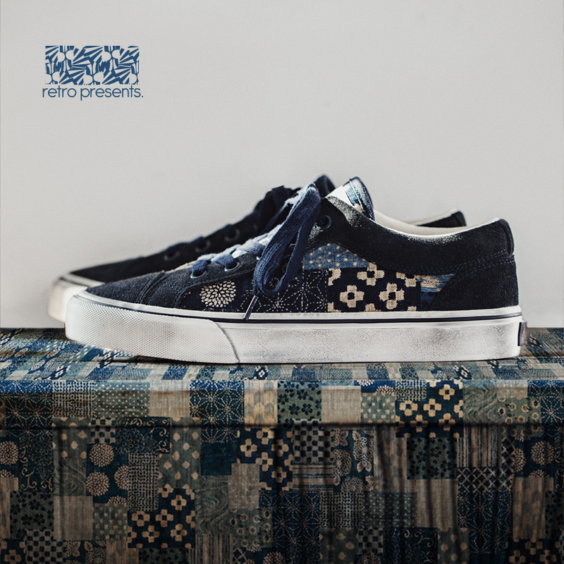 Women Shoes Japanese Brand - Maden sepatu kanvas cetak Retro Jepang