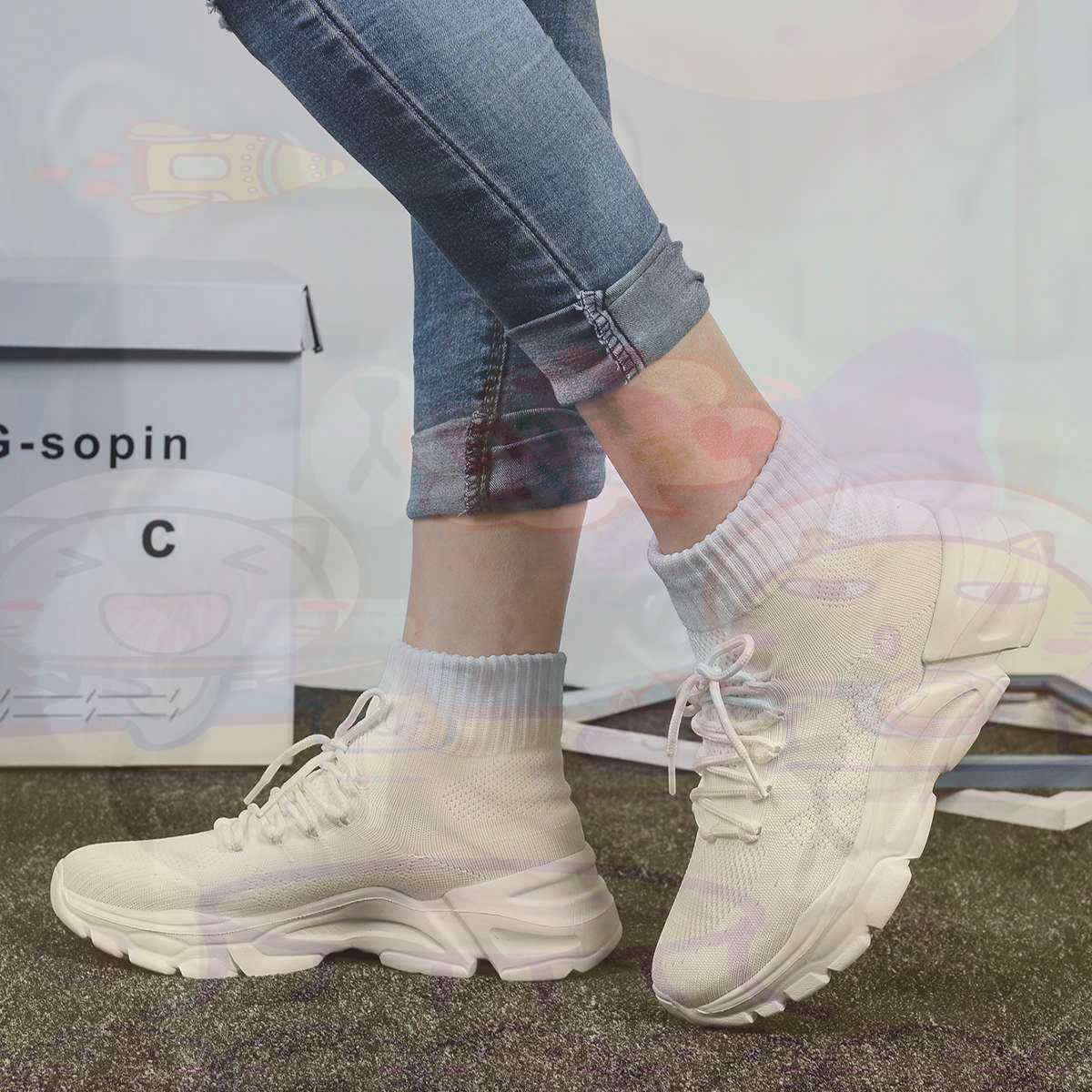 Women Shoes Brown Colour - Menambah Tinggi Badan Musim Panas Bola
