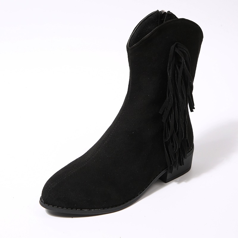Women'S Shoes In Wide Width - Sepatu Bot Pendek Wanita Retro Berumbai