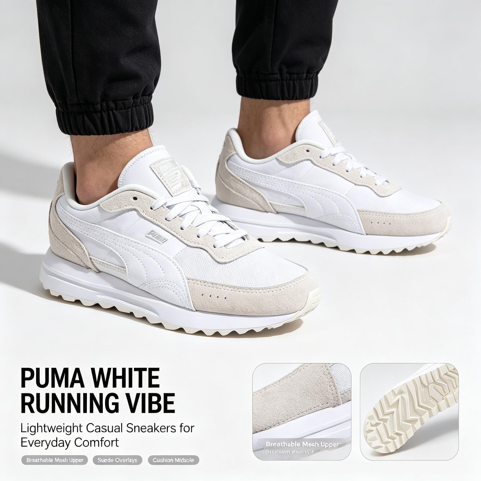 Sepatu Lari Ringan Putih Puma  - Women Shoes Jordan ulasan dan harga