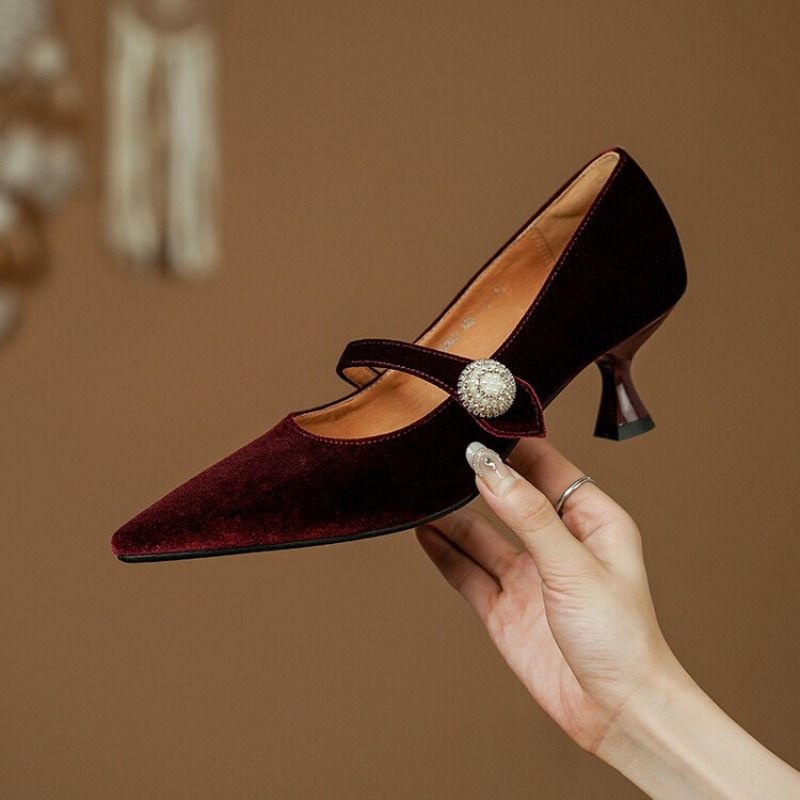 Sepatu Mary Jane Wanita Vintag - Women'S Heels ulasan dan harga