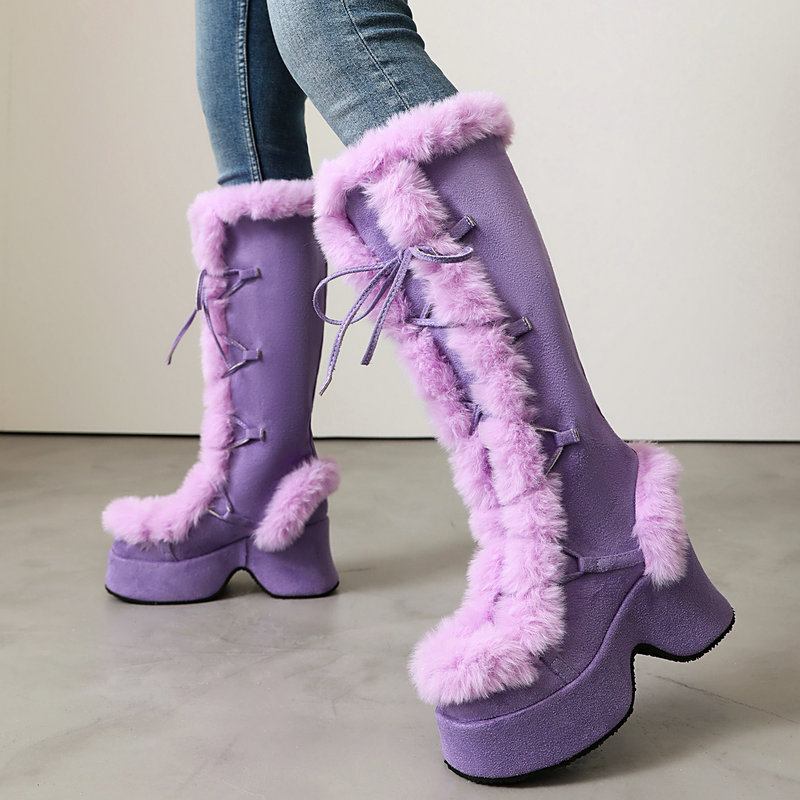 Sepatu Bot Platform Berbulu Ga - Women'S Shoes Chelsea ulasan dan harga