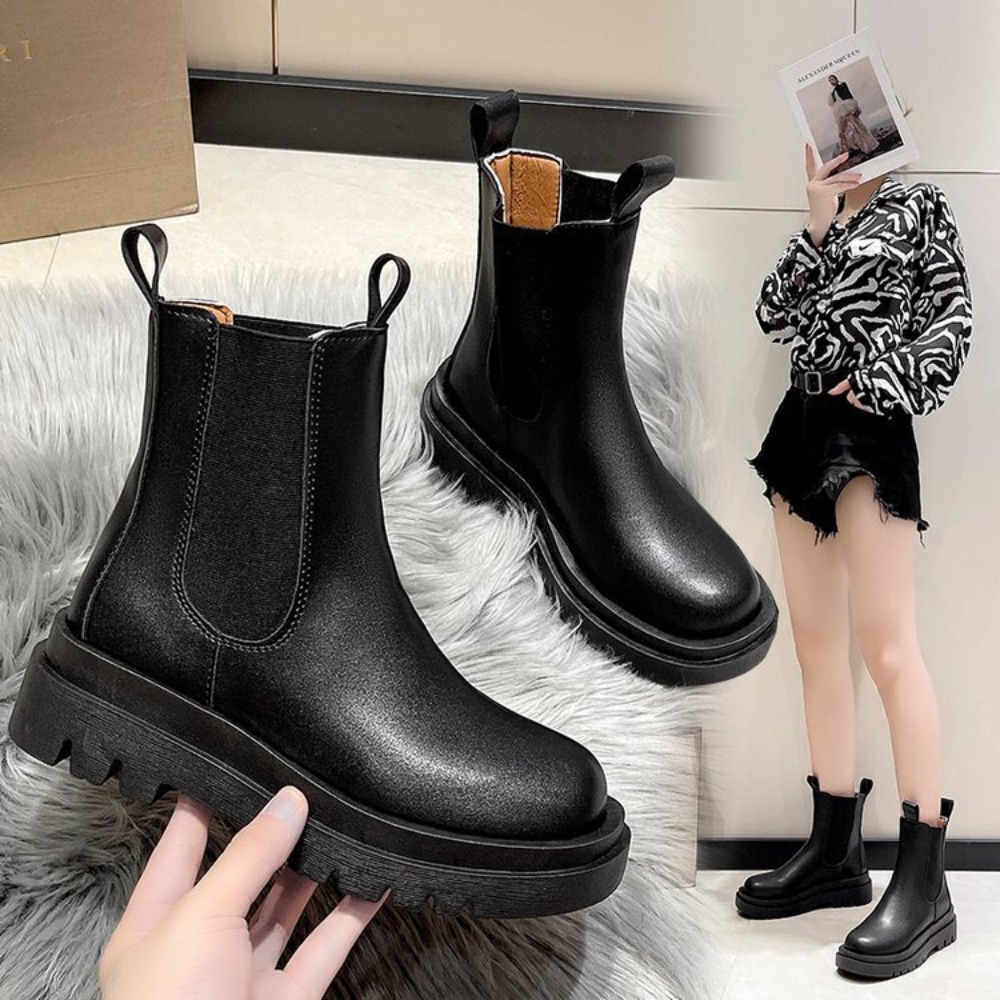 Sepatu Boots Wanita Sol Tebal  - Women'S Shoes Chelsea ulasan dan harga