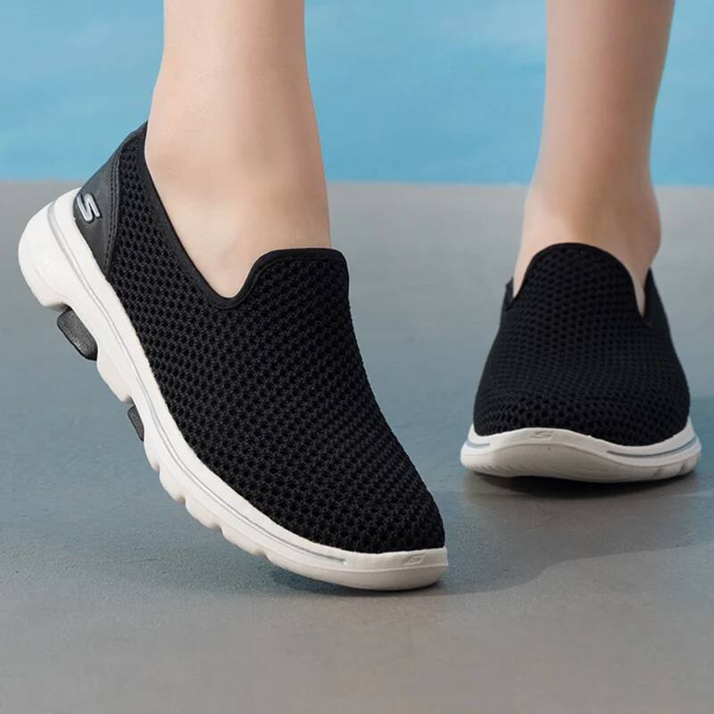 Skechers 124163-Bkw Sepatu Sne - Women Shoes Hong Kong ulasan dan harga