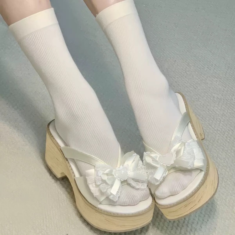 Sandal Platform Tebal Motif Ka - Women Shoes Japan ulasan dan harga