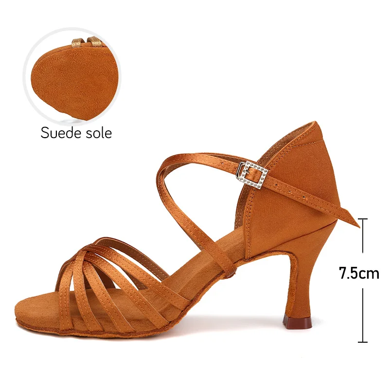 Sepatu Dansa Latin Wanita Lari - Women Shoes Brown Colour ulasan dan harga
