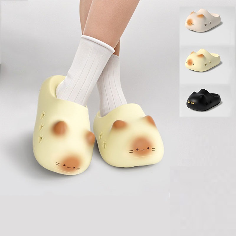 Sandal selop kucing hitam krea - Mule Slip On ulasan dan harga
