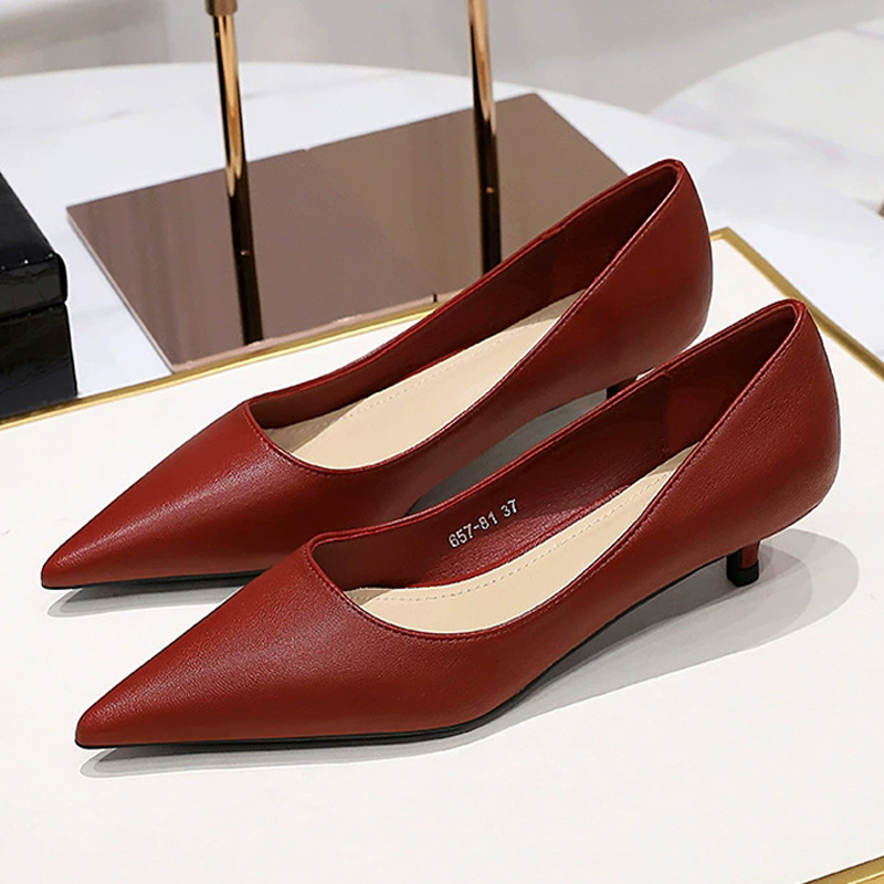 Sepatu Hak Sedang Runcing 4 Cm - Women Shoes Size 4 In Cm ulasan dan harga